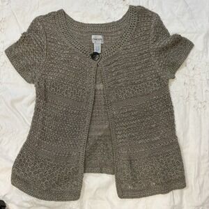 Chico's Single Button open Knit Cardigan Size 1